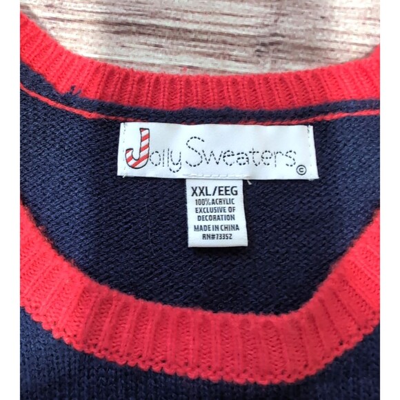 Jolly Sweaters Ugly Christmas Sweater Unisex XXL Santa in Hunting Vest Funny - Picture 4 of 16